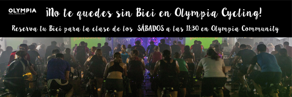 Reserva tu bici en Olympia Cycling los sábados a las 11:30